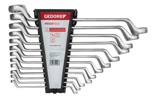 GEDORE red R01105012 - Jeu de 12 clés à molette coudées, 6-32 mm
