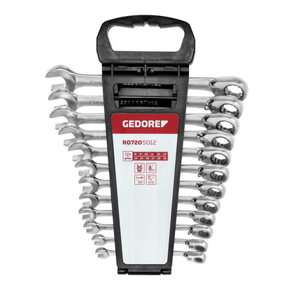 GEDORE red R07205012 - Jeu de 12 clés à cliquet combinées 8-19 mm
