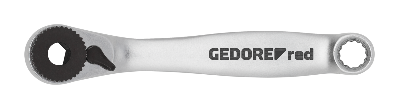 GEDORE red R40150027 - Clé à cliquet porte-embouts 2 composants 1/4", L=90 mm, angle de retour 5°