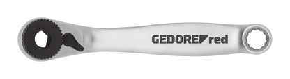 GEDORE red R40150027 - Clé à cliquet porte-embouts 2 composants 1/4", L=90 mm, angle de retour 5°