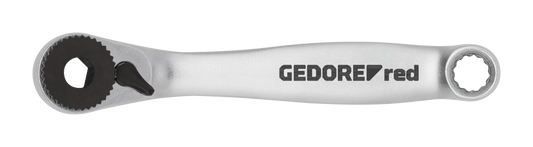 GEDORE red R40150027 - Clé à cliquet porte-embouts 2 composants 1/4", L=90 mm, angle de retour 5°