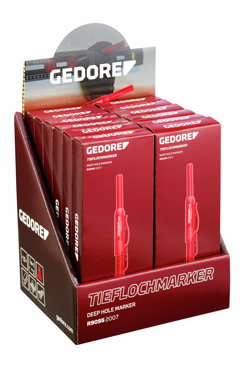 GEDORE red R90959010 - Présentoir pour point de vente avec 12 marqueurs pour trous profonds