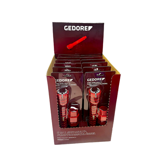 GEDORE red R99209012 - Présentoir de point de vente avec 12 outils pour robinets 8 en 1