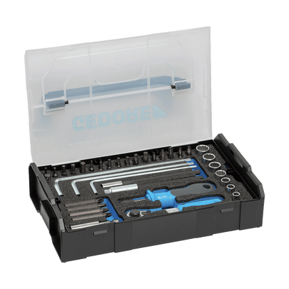 GEDORE 1102-038 - Juego de puntas y vasos con carraca de 1/4", 38 piezas