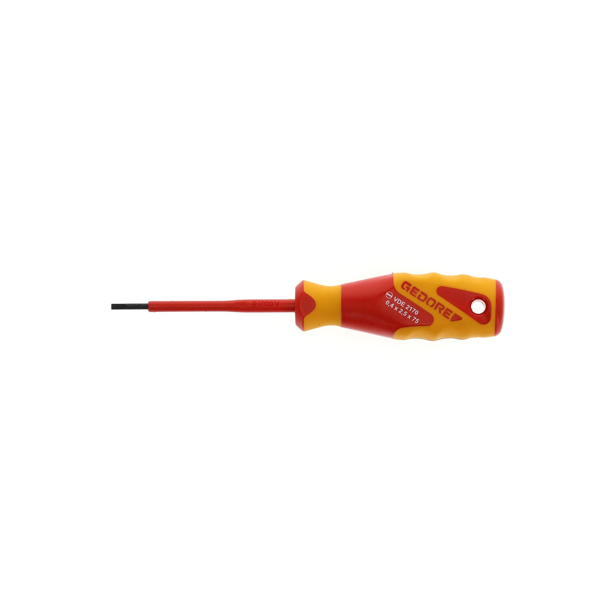 Destornillador aislado VDE plano 1000 V
