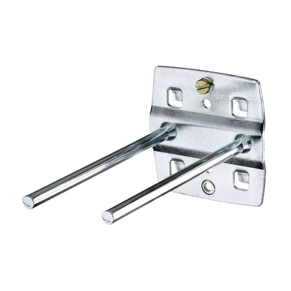 Gancho doble de espiga recta para panel perforado 100 mm