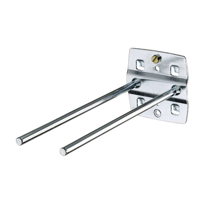 Gancho doble de espiga recta para panel perforado 150 mm