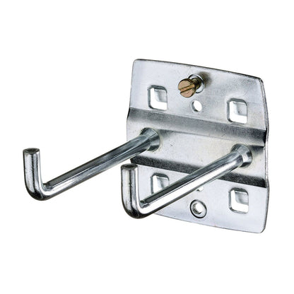 Gancho doble de punta vertical para panel perforado 75 mm
