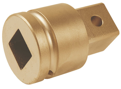 Ampliador impacto 1/2" - 3/4": Adaptador cónico con cuadradillo hembra y macho, acabado dorado antichispa
