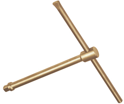 Mango en T 1/2" 245 mm ATEX: Mango en forma de T con extremo cuadrado y punta plana, color bronce