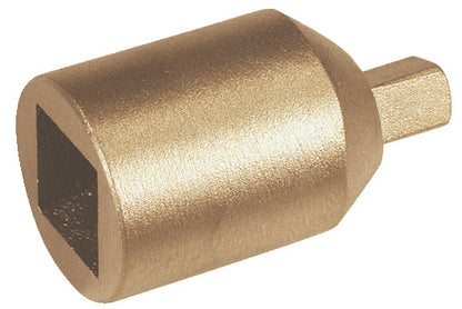 Reductor 1/2" - 1/4" ATEX: Adaptador metálico con cuadradillo hembra y macho en extremos opuestos