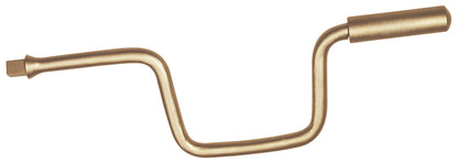 Manivela 1/2" 410mm AntiChispa: Manivela con doble codo y mango giratorio, cuadradillo macho en extremo