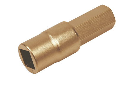 Vaso destor 1/2" largo 5x180mm: Vaso hexagonal largo de color cobre con cuadradillo hembra