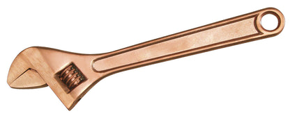 Llave inglesa 380mm AntiChispa: Llave inglesa de mordaza ajustable en color cobre, mango con orificio