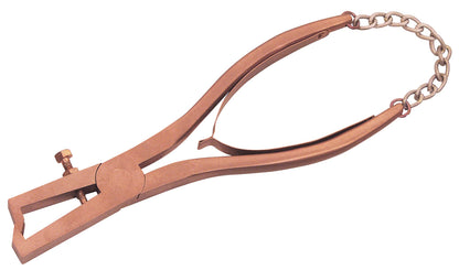 Alicate pelacable 170 mm ATEX: Alicate de bronce con mordazas ajustables y cadena de seguridad