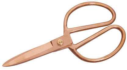 Tijera universal 210 mm ATEX: Tijera de color cobre con mango de doble anilla y tornillo central