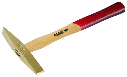 Martillo desincrustar 1400 g: Martillo de cabeza plana con mango de madera y punta pintada en rojo