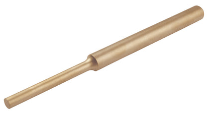 Botador cilíndrico 8 mm ATEX: Barra metálica dorada con punta cilíndrica estrecha y mango ancho