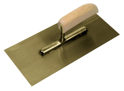 Paleta de enlucir 120 mm ATEX: Llana rectangular metálica con mango de madera y soporte en T