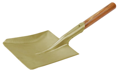 Pala de mano 540 mm AntiChispa: Pala metálica de hoja ancha y mango de madera