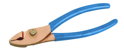 Alic universal ajustable 200mm: Alicate de mordazas dentadas, mango azul y cabeza cobreada