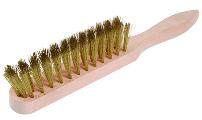 Escobilla 310mm: Cepillo con cerdas metálicas y mango de madera curvo