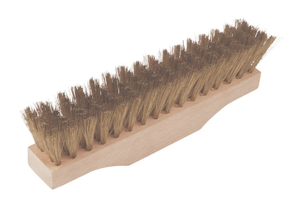 Fregona 245x65x40mm AntiChispa: Cepillo de madera con cerdas metálicas de latón y mango tallado