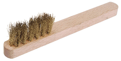 GED1761900S - Cep. bujías alambre 145mm: Cepillo de mango de madera con cerdas metálicas onduladas