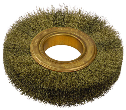 Cep. redondo Ø150mm: Cepillo circular de alambre ondulado con núcleo metálico central