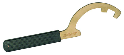 GED7030285S - Llave para embragues B-C Ø12mm: Llave de gancho con mango negro estriado y cabeza curva metálica