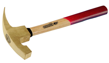 Martillo escayolista 700 g: Martillo con cabeza metálica de garra curva y mango de madera con extremo rojo