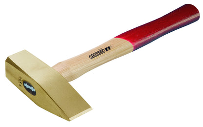Martillo cincelador 2100 g AC: Martillo con cabeza de latón y mango de madera con extremo rojo