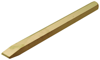 Cincel de albañil hex 14x200mm: Cincel alargado de cuerpo hexagonal y punta biselada en color dorado