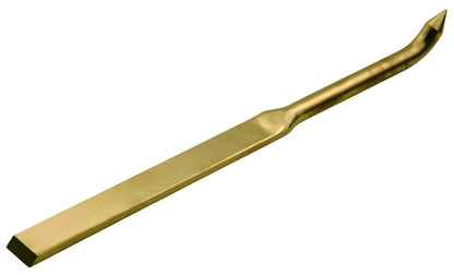 Cuchillo de bridas recto 400mm: Barra metálica alargada con extremo curvo en punta y mango plano