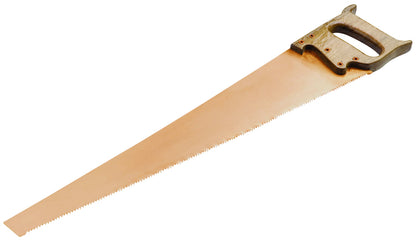 Sierra de mano 700 mm ATEX: Sierra de mano con hoja larga dentada y mango de madera con remaches