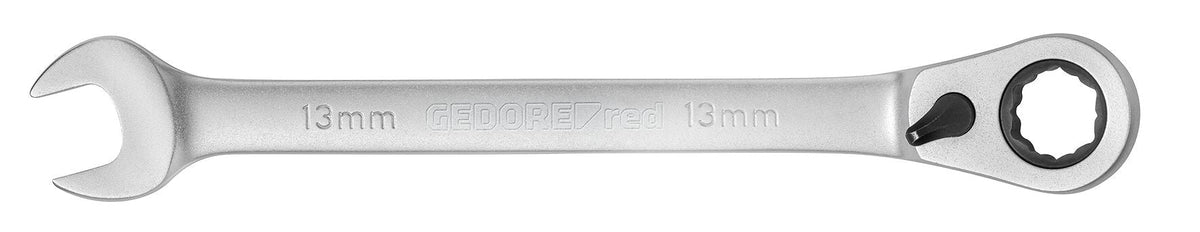 Llave combinada de carraca reversible con función de sujeción