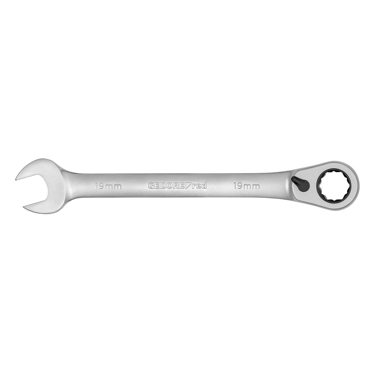 Llave combinada de carraca reversible con función de sujeción 19 mm