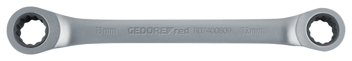 Llave de carraca poligonal doble recta