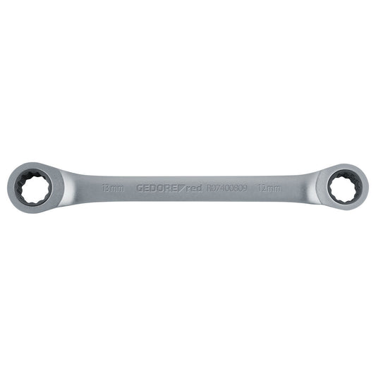 Llave de carraca poligonal doble recta