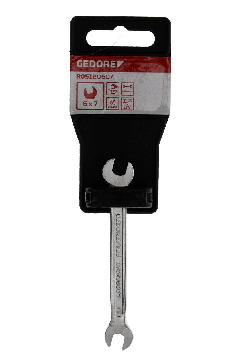 Llave fija de doble boca abierta compacta
