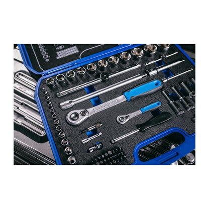 GEDORE 19 BMC 20 - Juego vasos 1/4"+1/2" 69 pzas