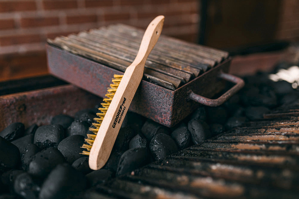 GEDORE red R93700043 - Brosse métallique, 3 rangées, L=290 mm, manche en bois