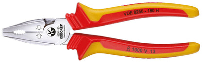 Alicate universal VDE GEDORE 8250-180 H con mangos aislados 1000 V