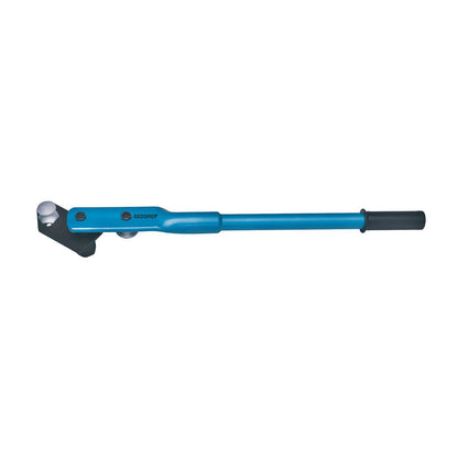 278770 - Cuerpo base de curvatubos: Curvatubos manual azul con mango largo y rodillo curvador en un extremo