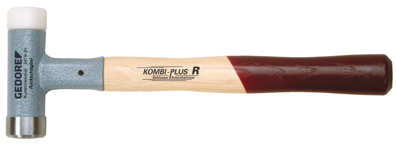 247 H - Martillos antirrebote KOMBI+ con mango de madera de nogal