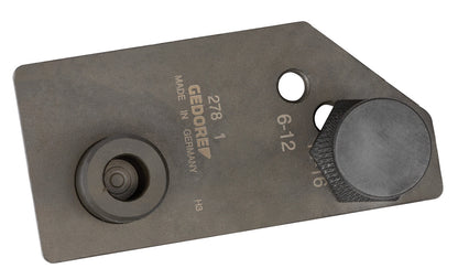 278770 - Cuerpo base de curvatubos: Placa metálica con casquillo hexagonal y tornillo de sujeción moleteado