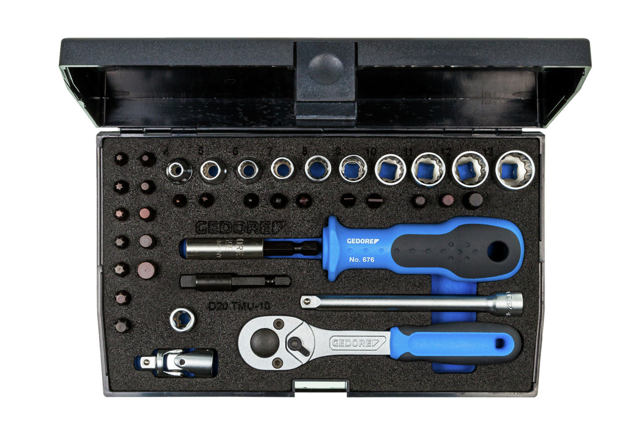 Juego de vasos Unit Drive de 1/4" Gedore D 20 TMU-10