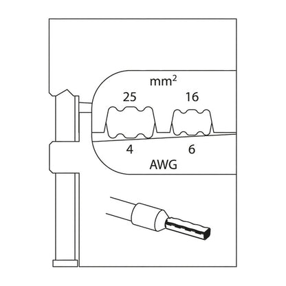 GEDORE 8140-07 - Mòdul virolles cable 16/25mm (1830619)