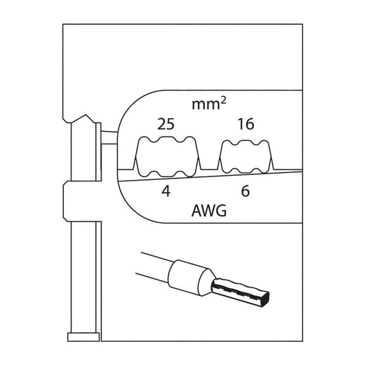 GEDORE 8140-07 - Mòdul virolles cable 16/25mm (1830619)