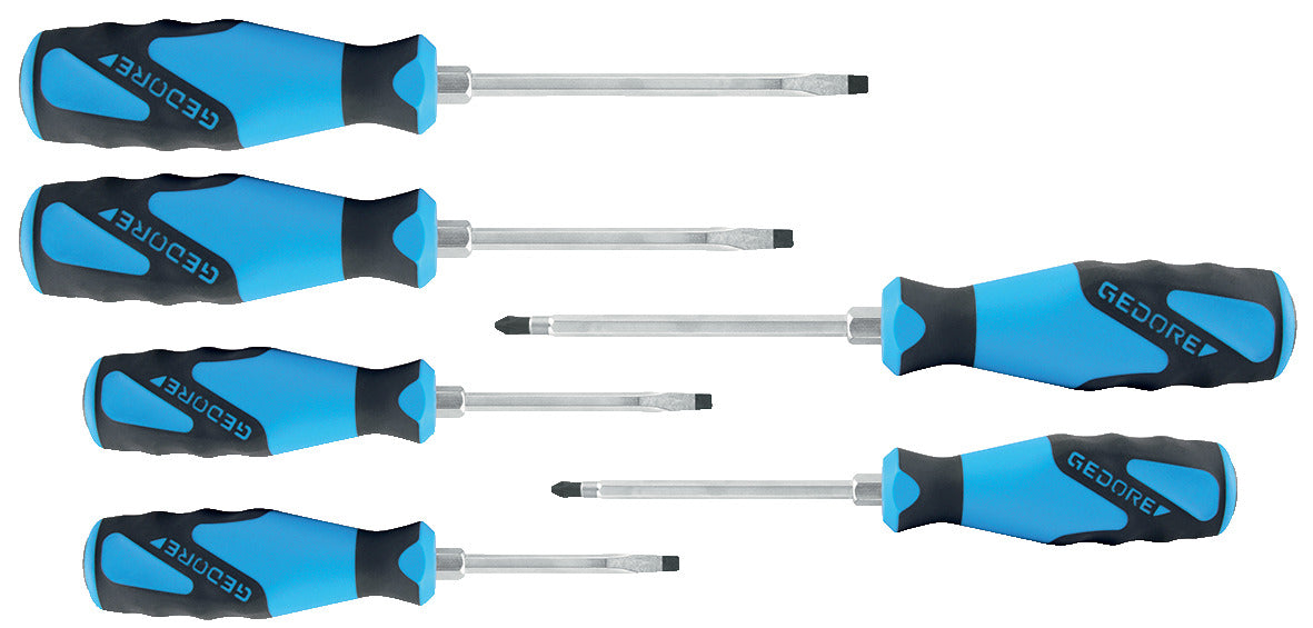 Jeu de 6 tournevis à frapper plats et Phillips